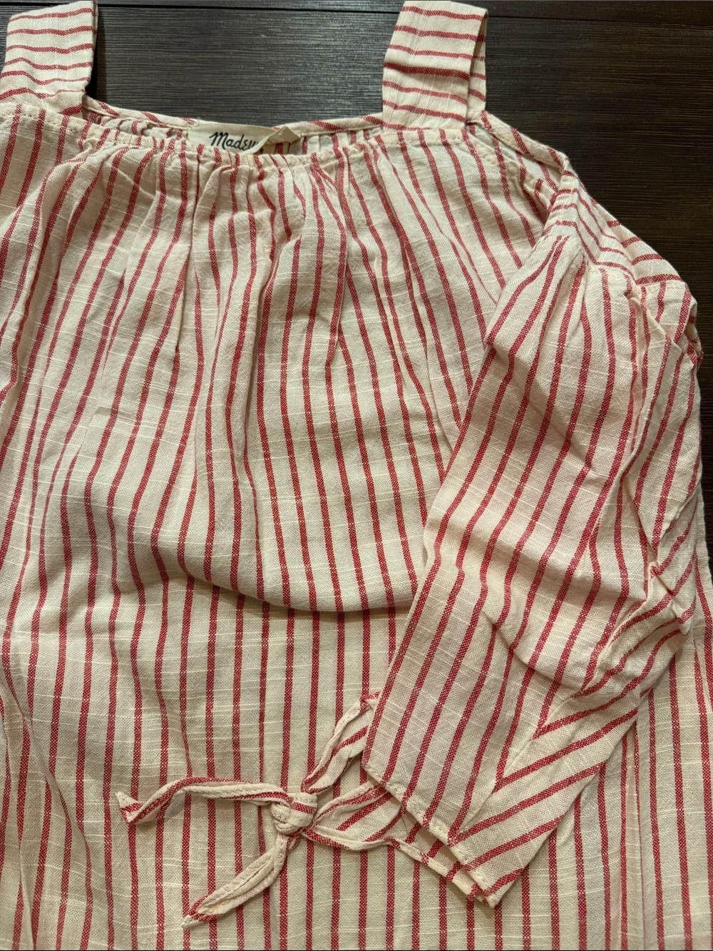Madewell Striped Off-Shoulder Top - Picture 3 of 3